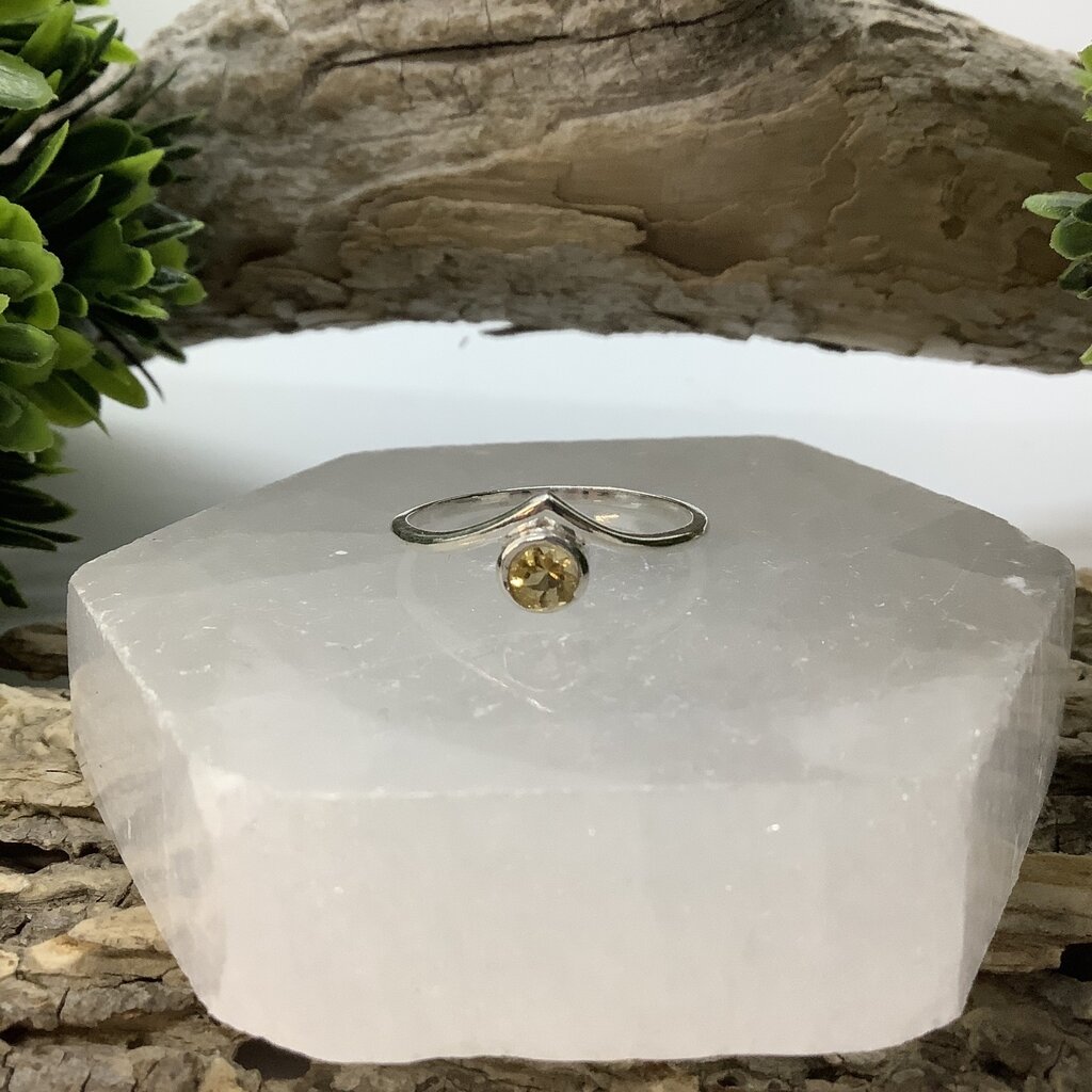 Citrine Sterling Silver Ring Size 8