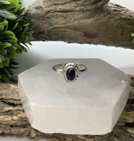 Shungite Sterling Silver Ring Size 8
