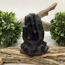 Black Obsidian Lotus Hands