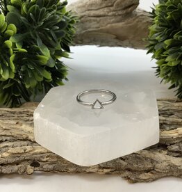 Sterling Silver Triangle Ring Size 6