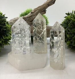 Fire Crackled Quartz Tower