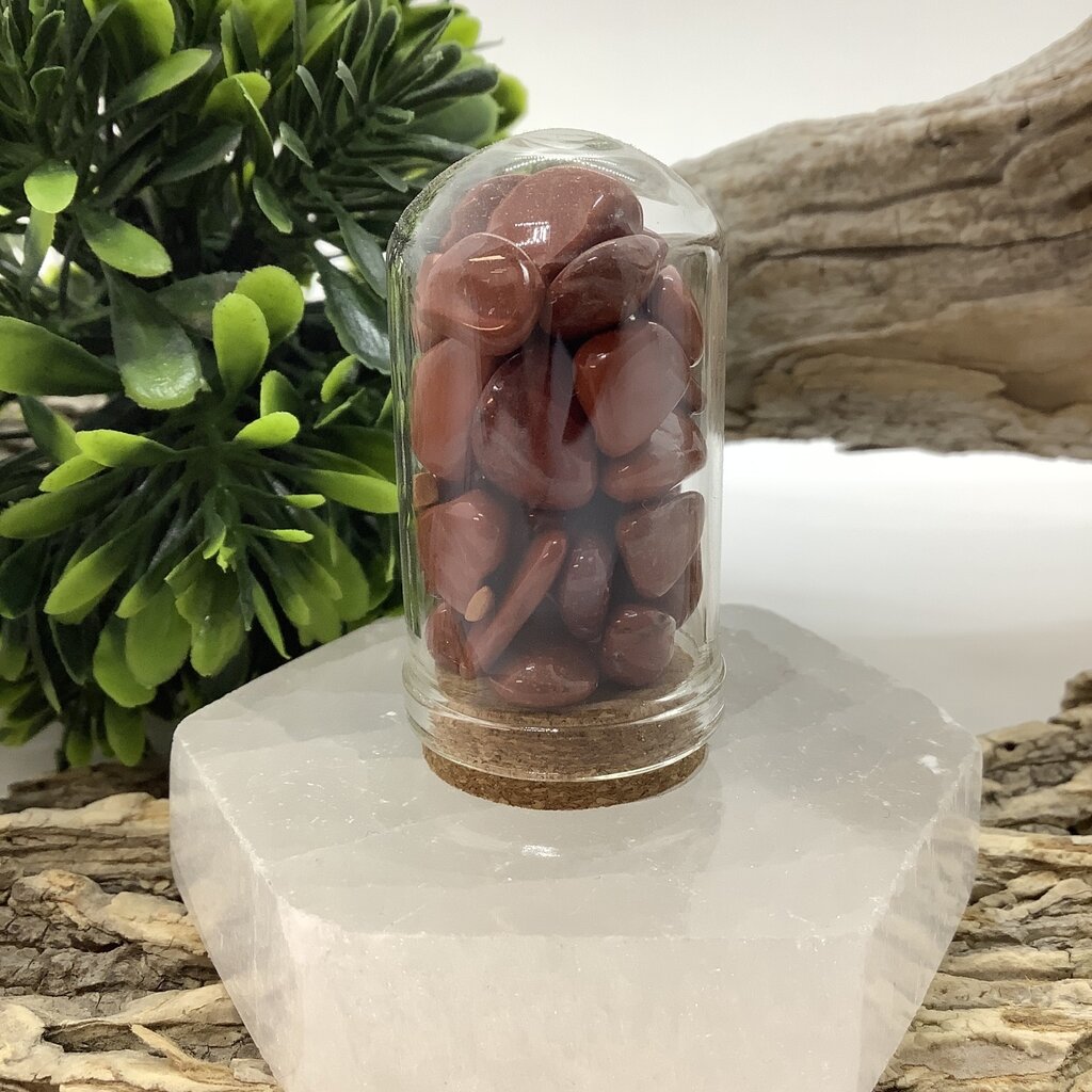 Red Jasper Chip Jar