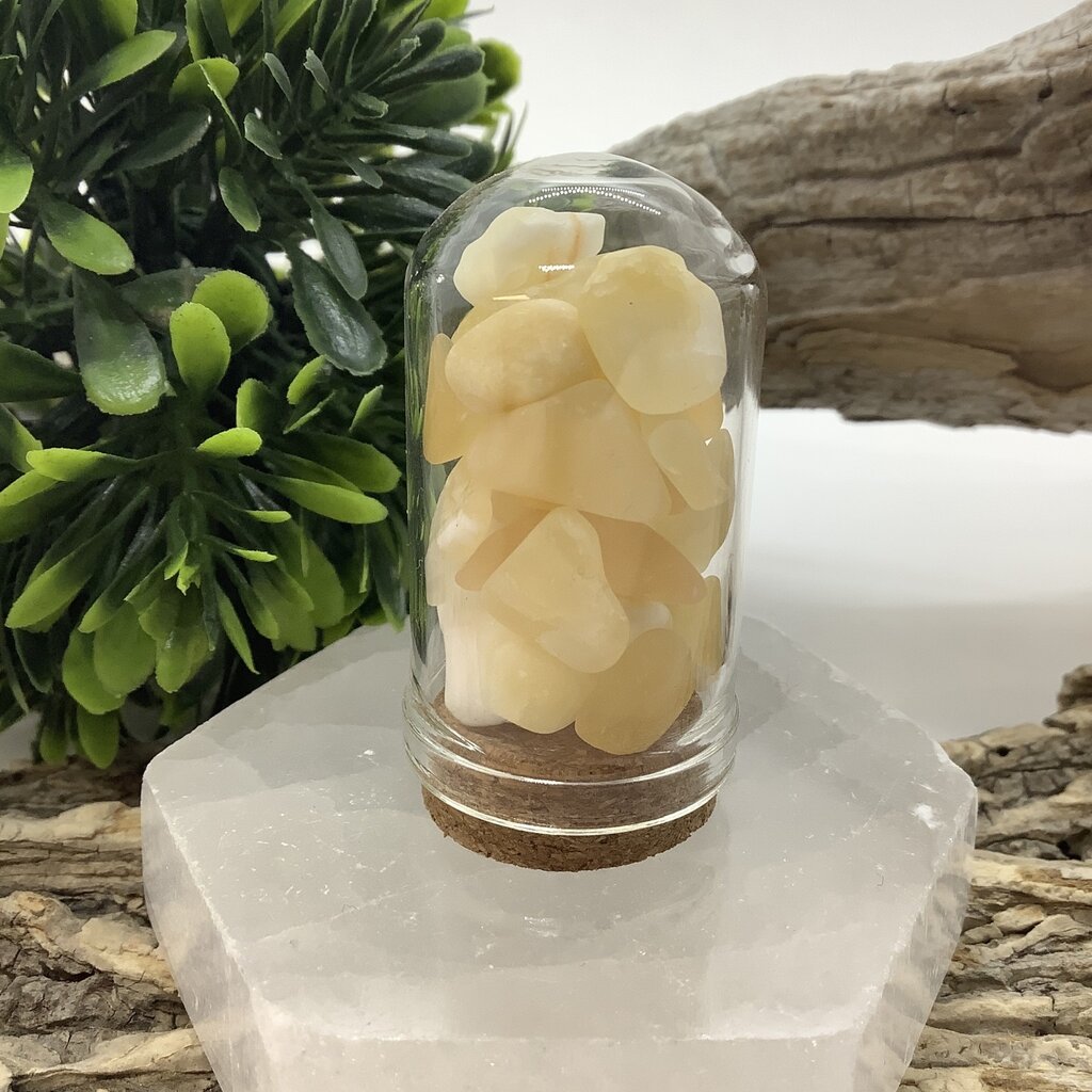 Orange Calcite Chip Jar