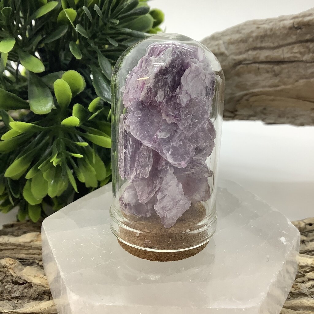 Raw Lepidolite Chip Jar