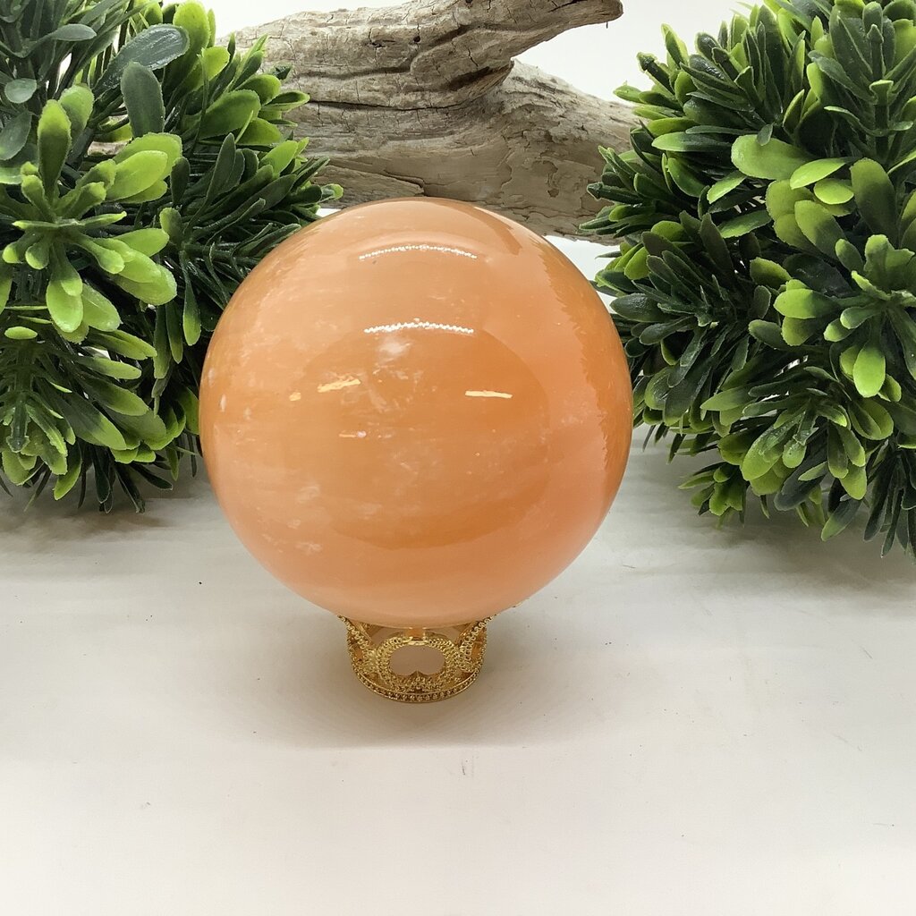 Orange Selenite Sphere