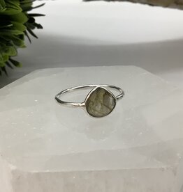 Labradorite Sterling Silver Ring Size 6
