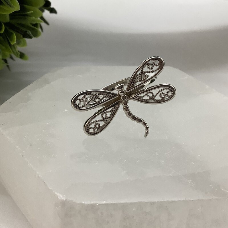 Dragonfly Sterling Silver Ring Size 4