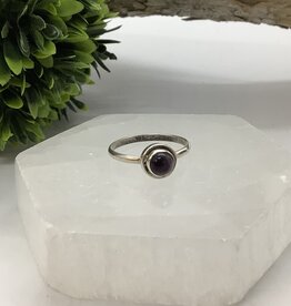 Amethyst Sterling Silver Ring Size 6