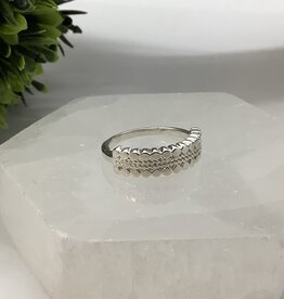 Triple Band Sterling Silver Ring Size 5