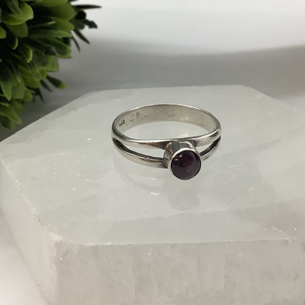 Lepidolite Sterling Silver Ring Size 7.5
