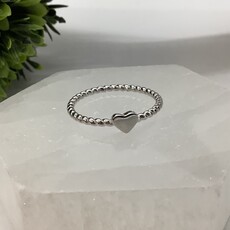 Heart Sterling Silver Ring Size 9