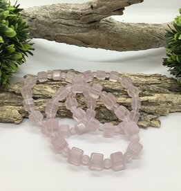 Rose Quartz Cube Bracelet