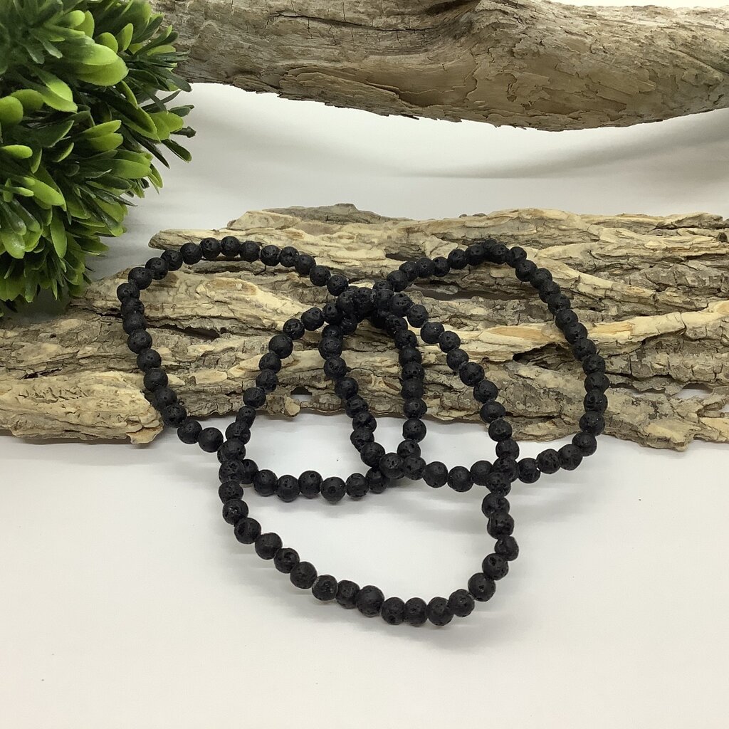 Lava Stone Bracelet 4mm