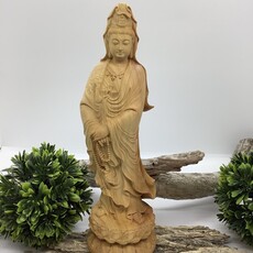 Wood Carving Kuan Yin Large