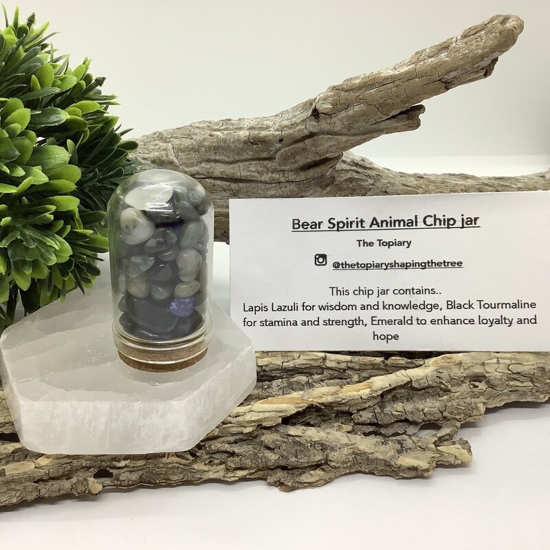 Bear Spirit Animal Chip Jar