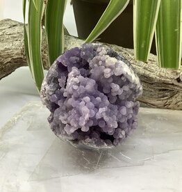 Grape Agate Half Polished Sphere