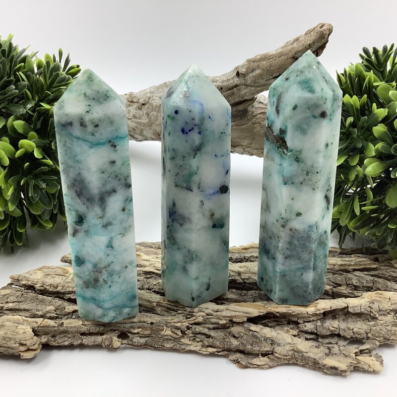 Chrysocolla and Pyrite Tower