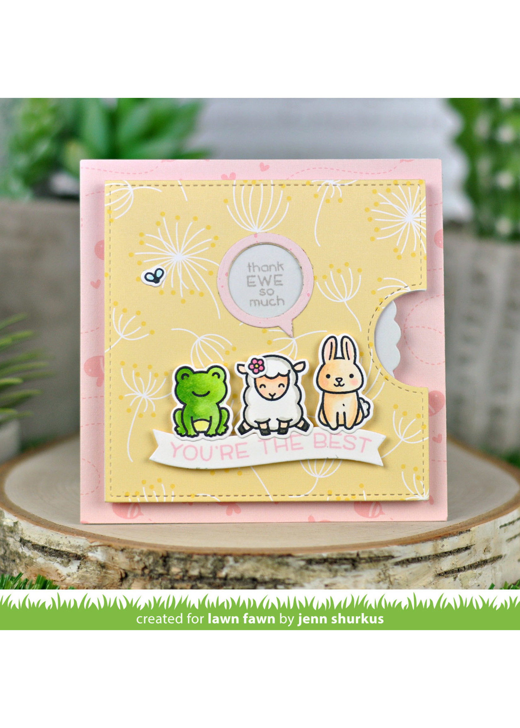 Lawn Fawn Dies reveal wheel circle add-on frames: balloon and speech bubble