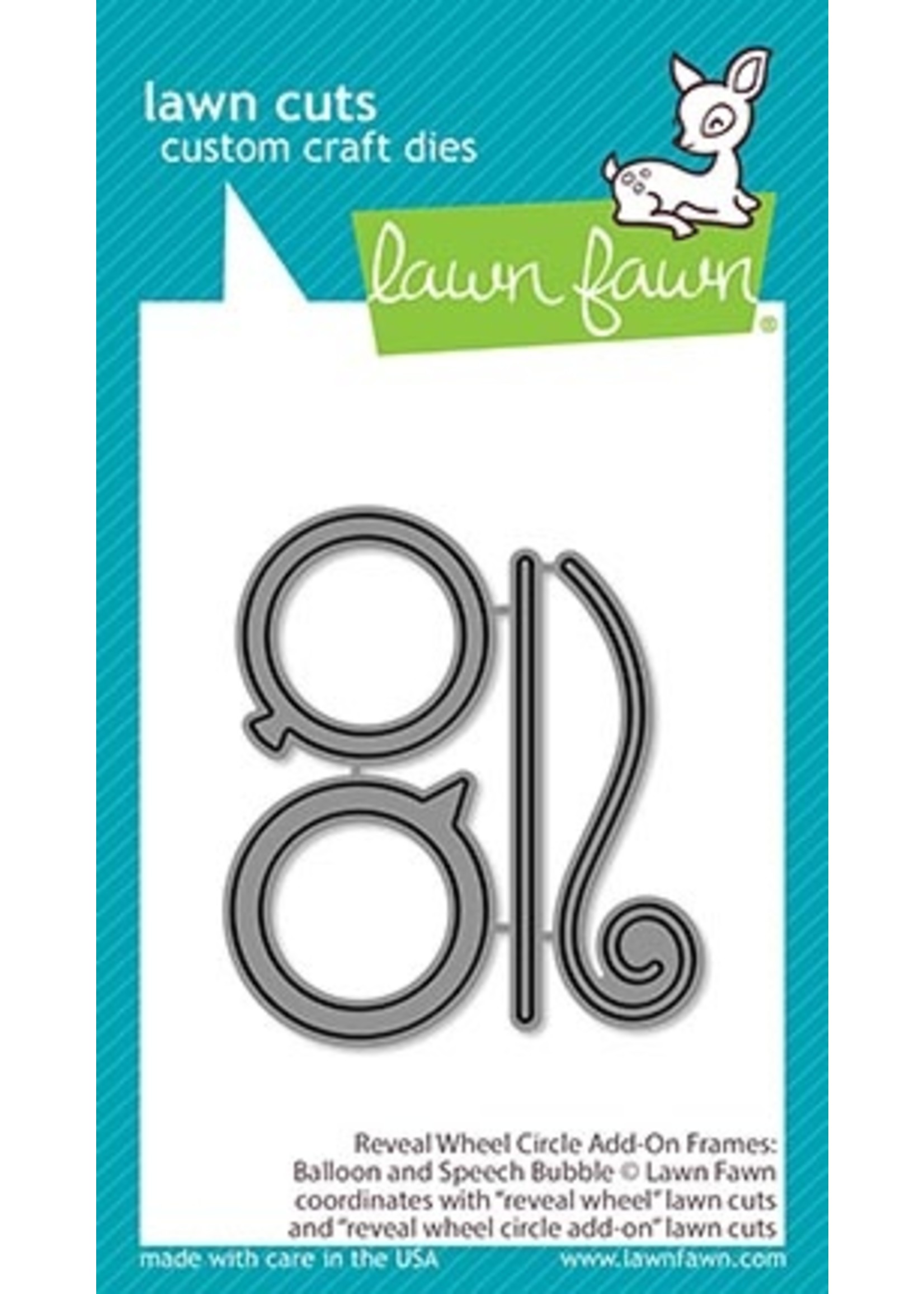 Lawn Fawn Dies reveal wheel circle add-on frames: balloon and speech bubble