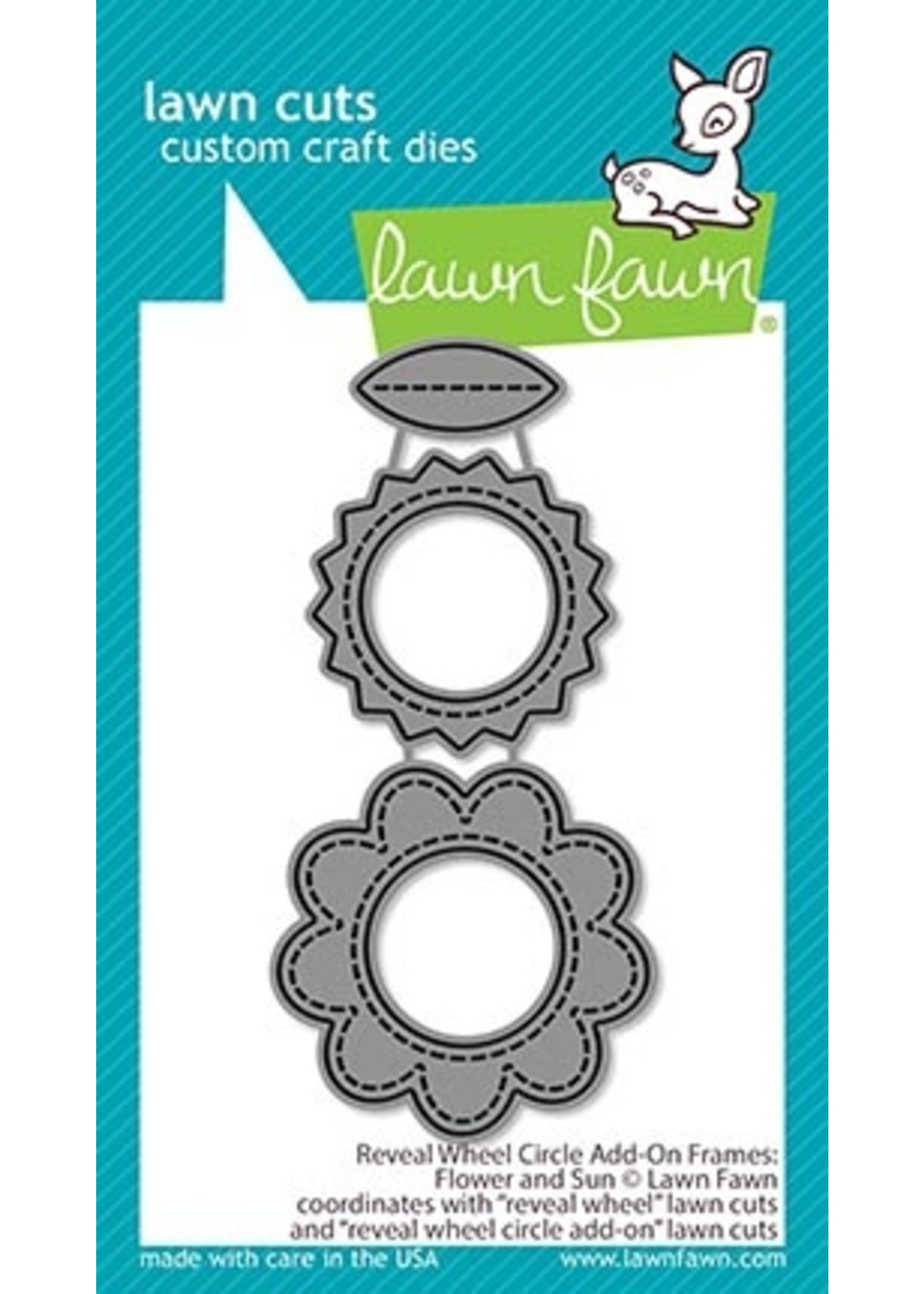 Lawn Fawn Reveal Wheel Circle Add-On Frames: Flower and Sun