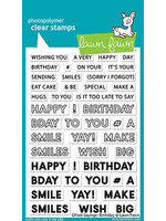 Lawn Fawn Stamp offset sayings: birthday