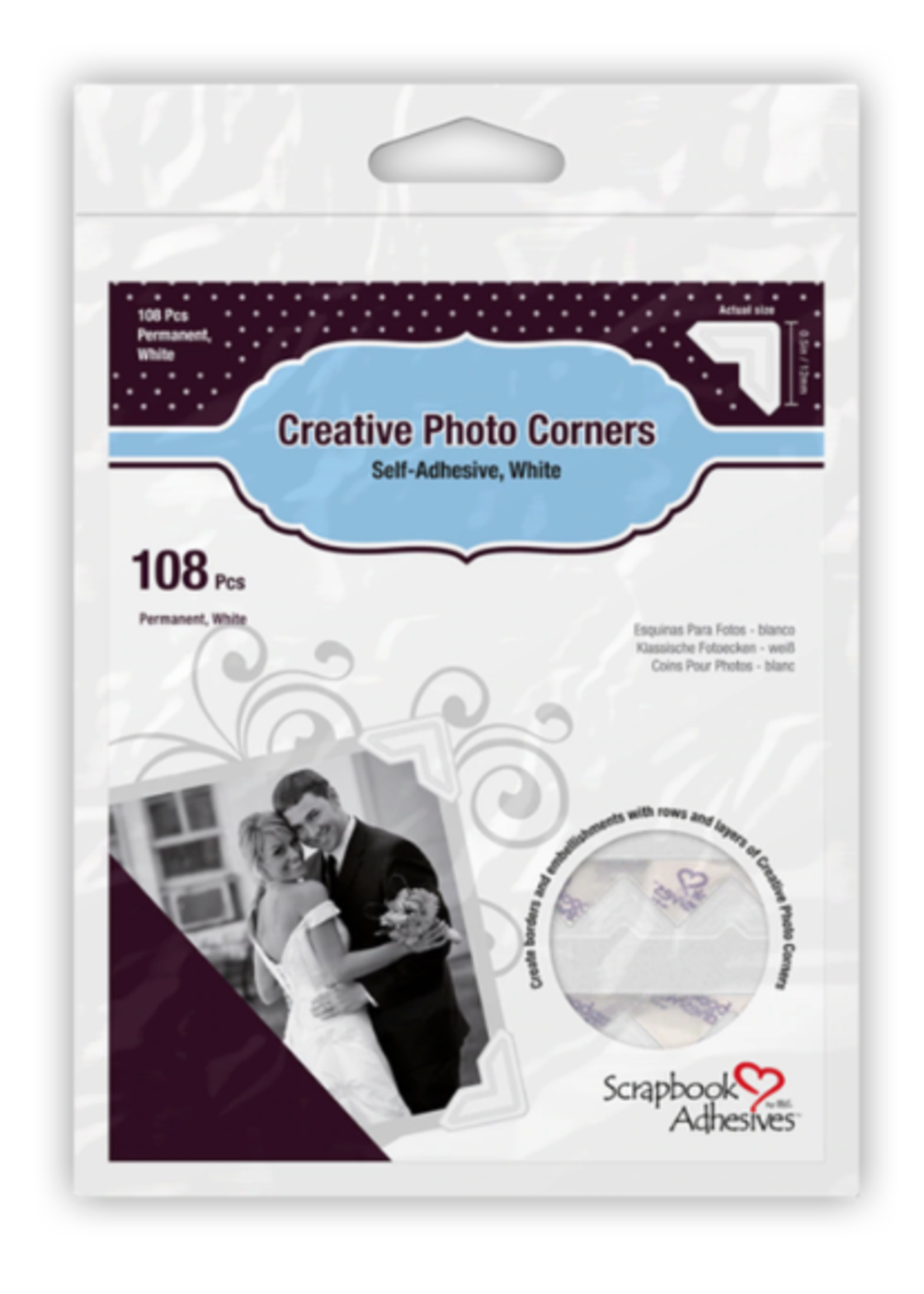 scrapbook adhesives 3L Photo Corners White