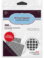 PETERSON-A 3L 3D Black Foam Squares 308 pieces .08 thick