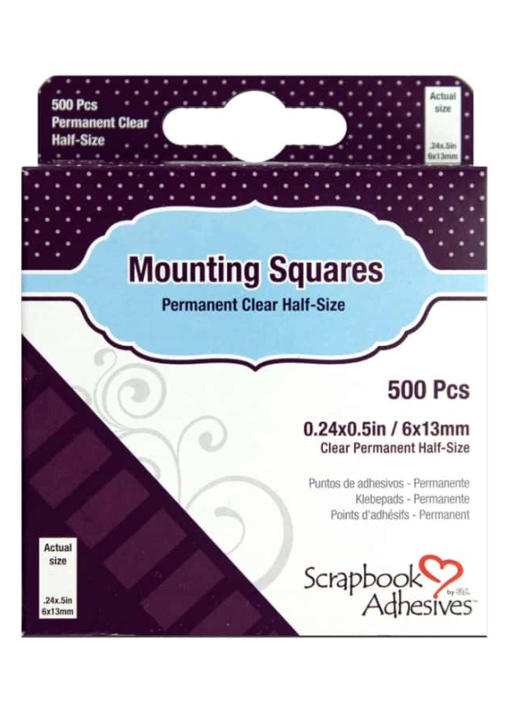 scrapbook adhesives 3L Mounting Squares Clear 500