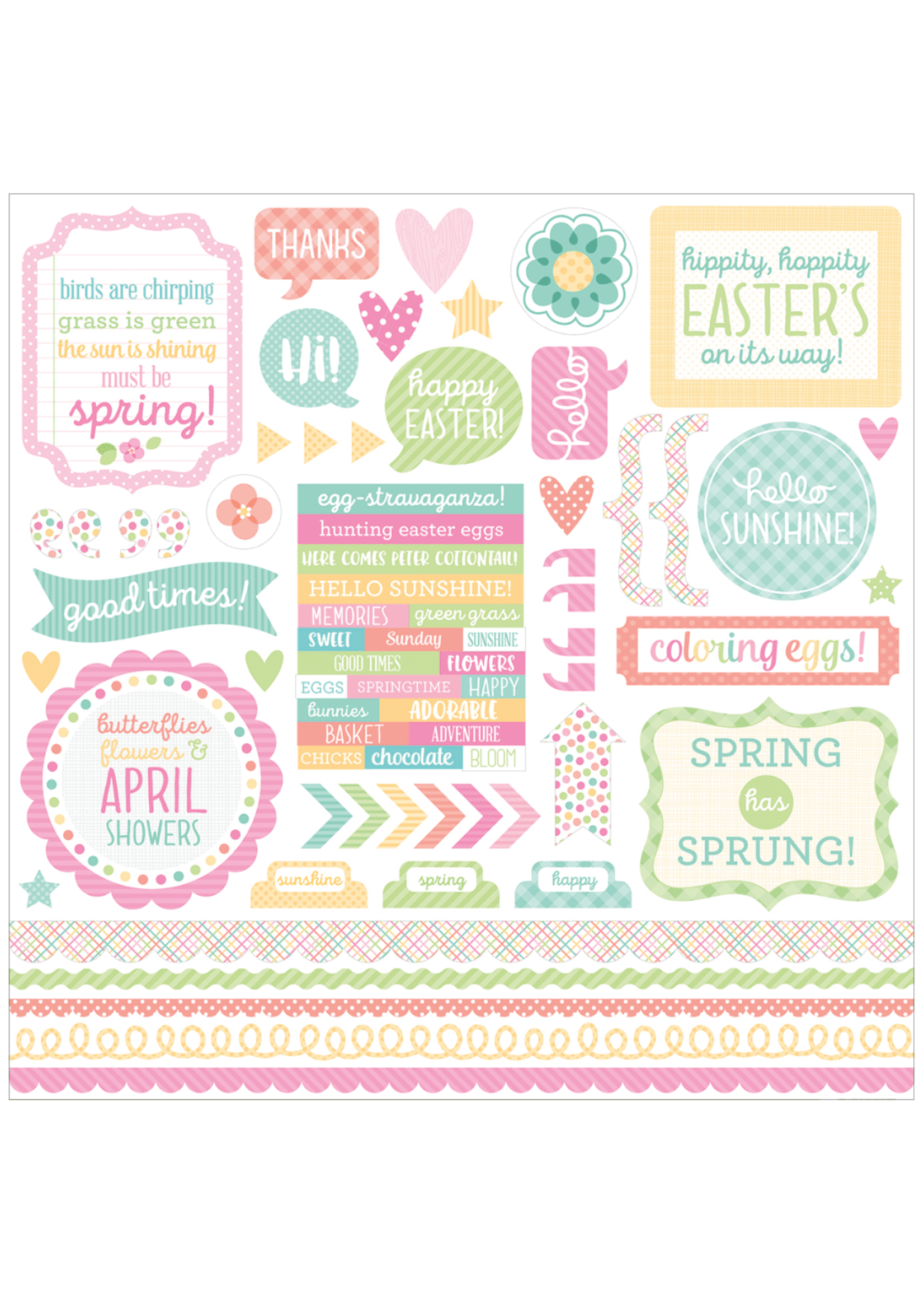 DOODLEBUG DddoleBug Sticker Sheet: Spring Things 12x12