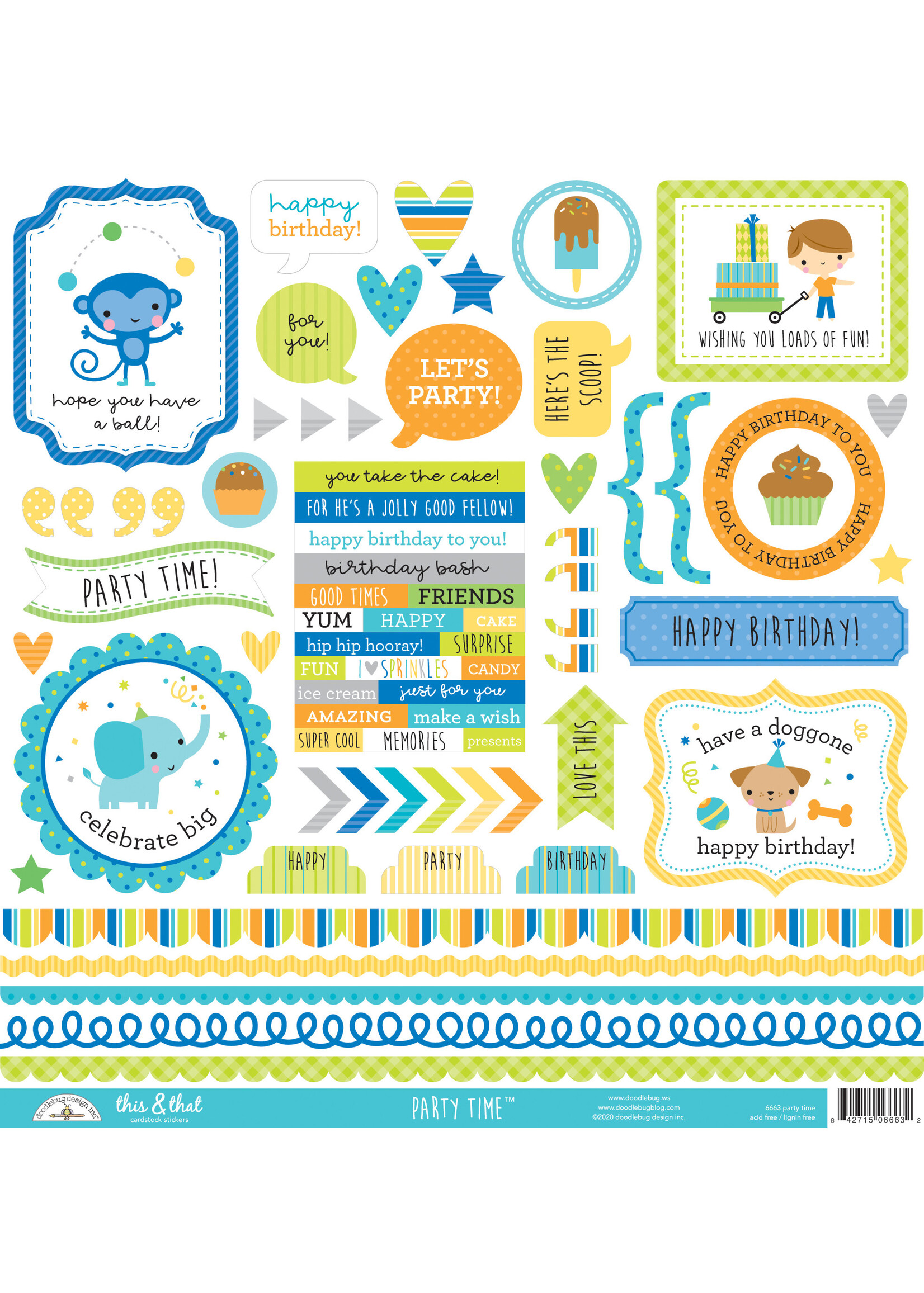 DOODLEBUG Doodlebug party time this & that sticker