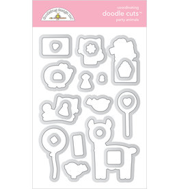 DOODLEBUG Doodlebug hey cupcake party animals - girl doodle cuts