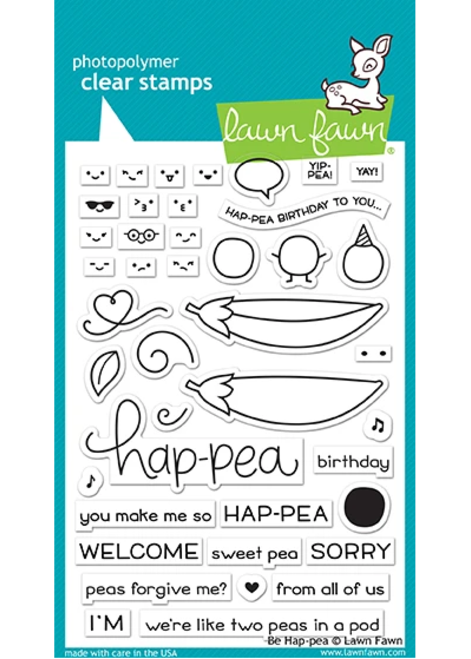 Lawn Fawn Stamp Be Hap-Pea