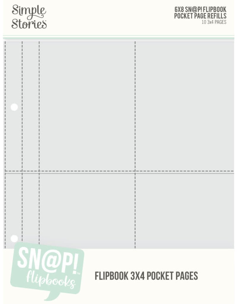 Simple Stories 6X8 SN@P! Flipbook Pages - 3x4 Pack Refils