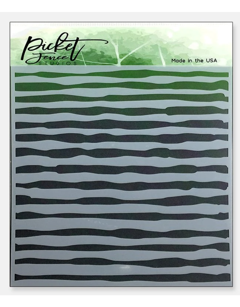 picket fences Watercolor Brush Strokes Stencil Creative Escape