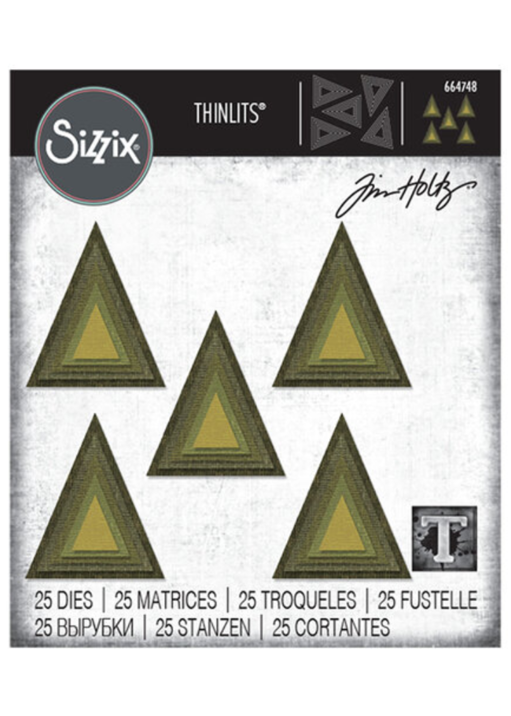 Tim Holtz Stacked Tiles Trianlges Thinlits Dies