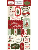 Carta Bella Hello Christmas:  6x13 Chipboard Phrases