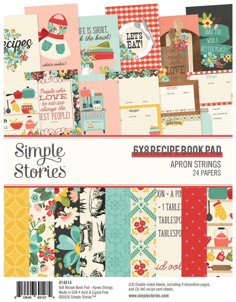 Simple Stories Apron Strings: 6x8 Recipe Book Pad