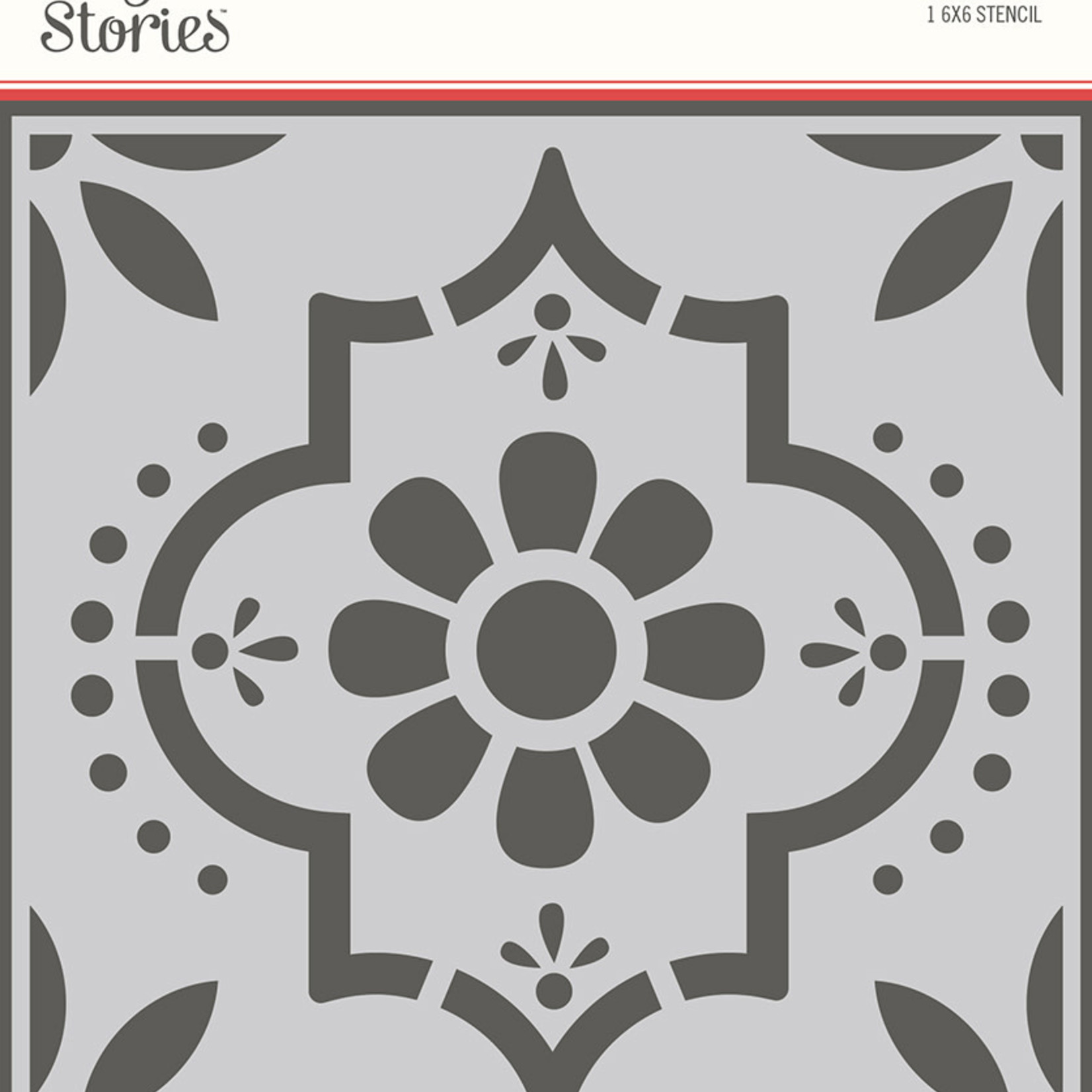 Simple Stories Apron Strings: 6x6 Stencil- Vintage Tile