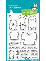 Lawn Fawn snow much fun stamp