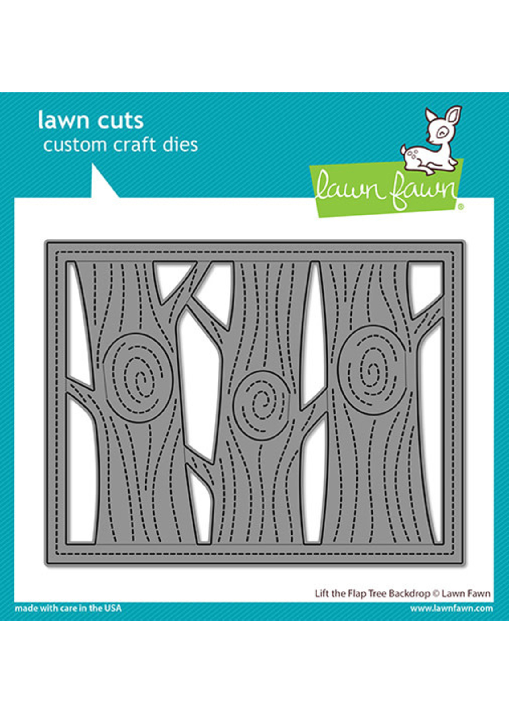 Lawn Fawn lift the flap tree backdrop die