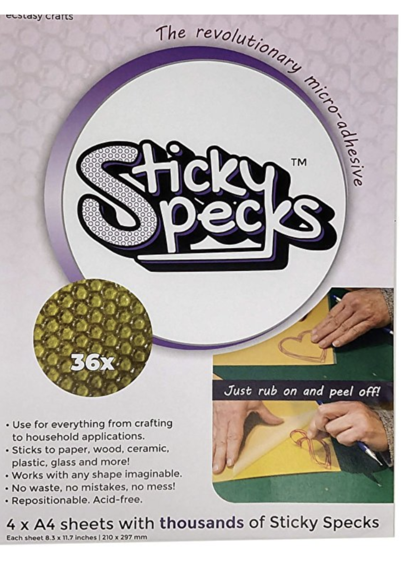Ecstasy Crafts Sticky Specks 4 X A4