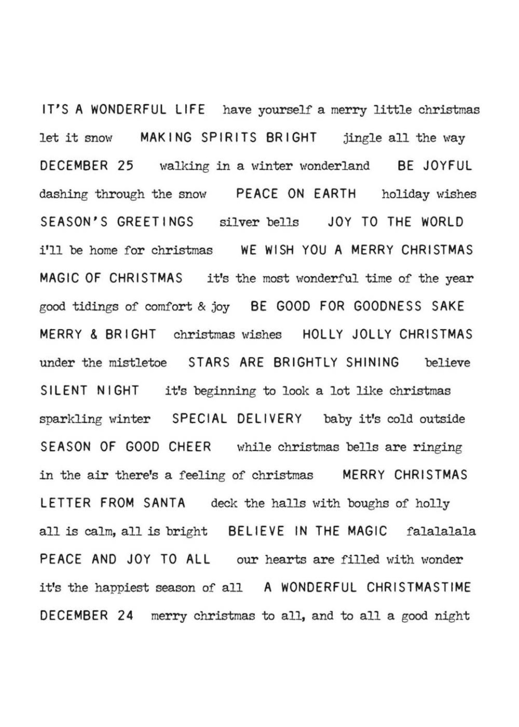 Tim Holtz Tiny Text Christmas Stamp