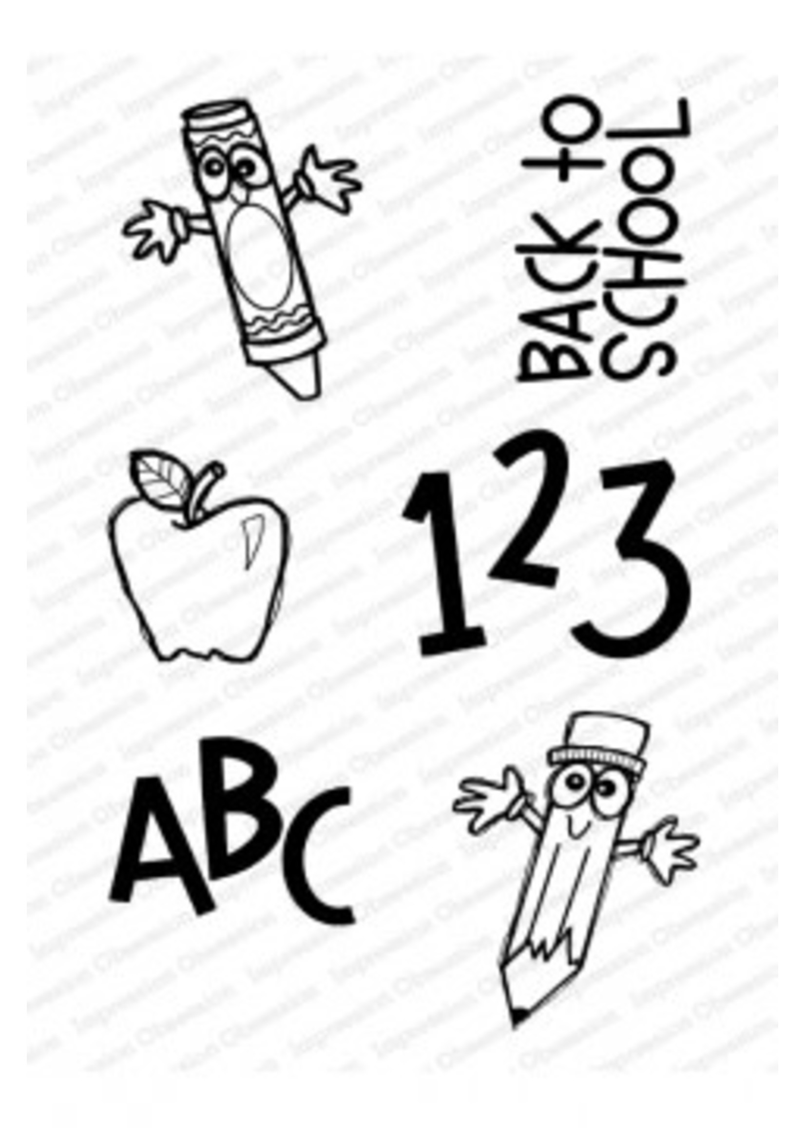 Impression Obsession Back to School Stamp