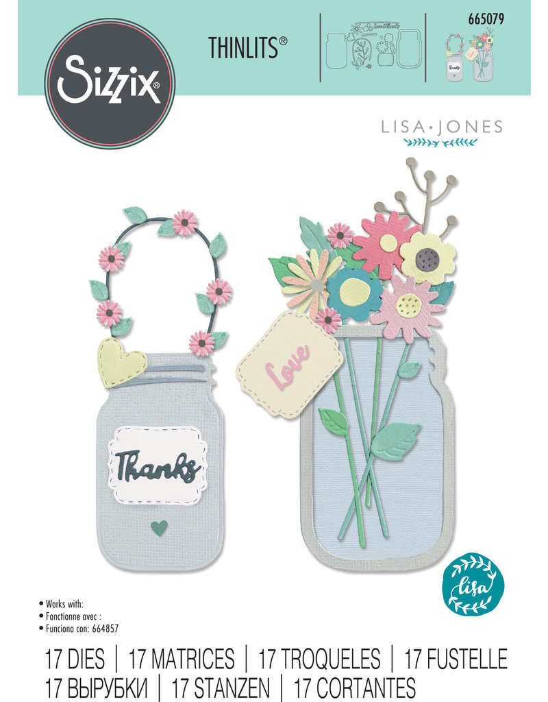 sizzix 1 Jar of Flowers Thinlits Die Set
