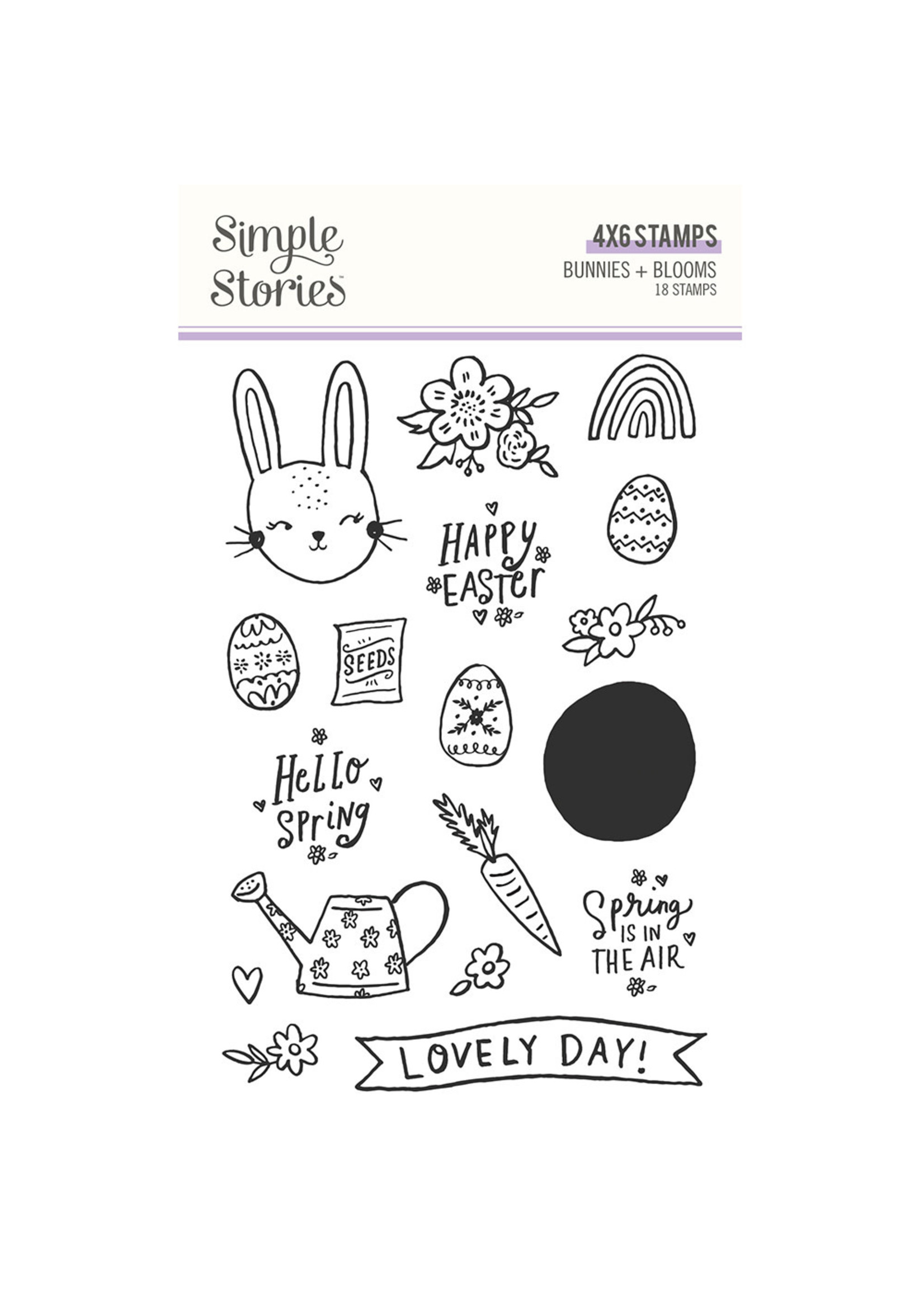 Simple Stories Bunnies + Blooms - Stamps
