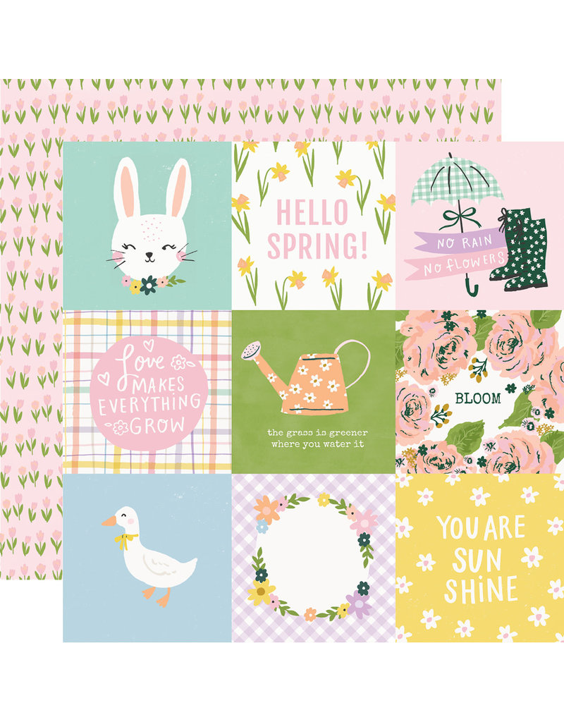 Simple Stories Bunnies Blooms Paper 4x4 Elements Creative Escape