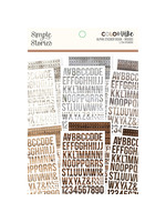 Simple Stories Color Vibe - Alphabet Sticker Book-Woods
