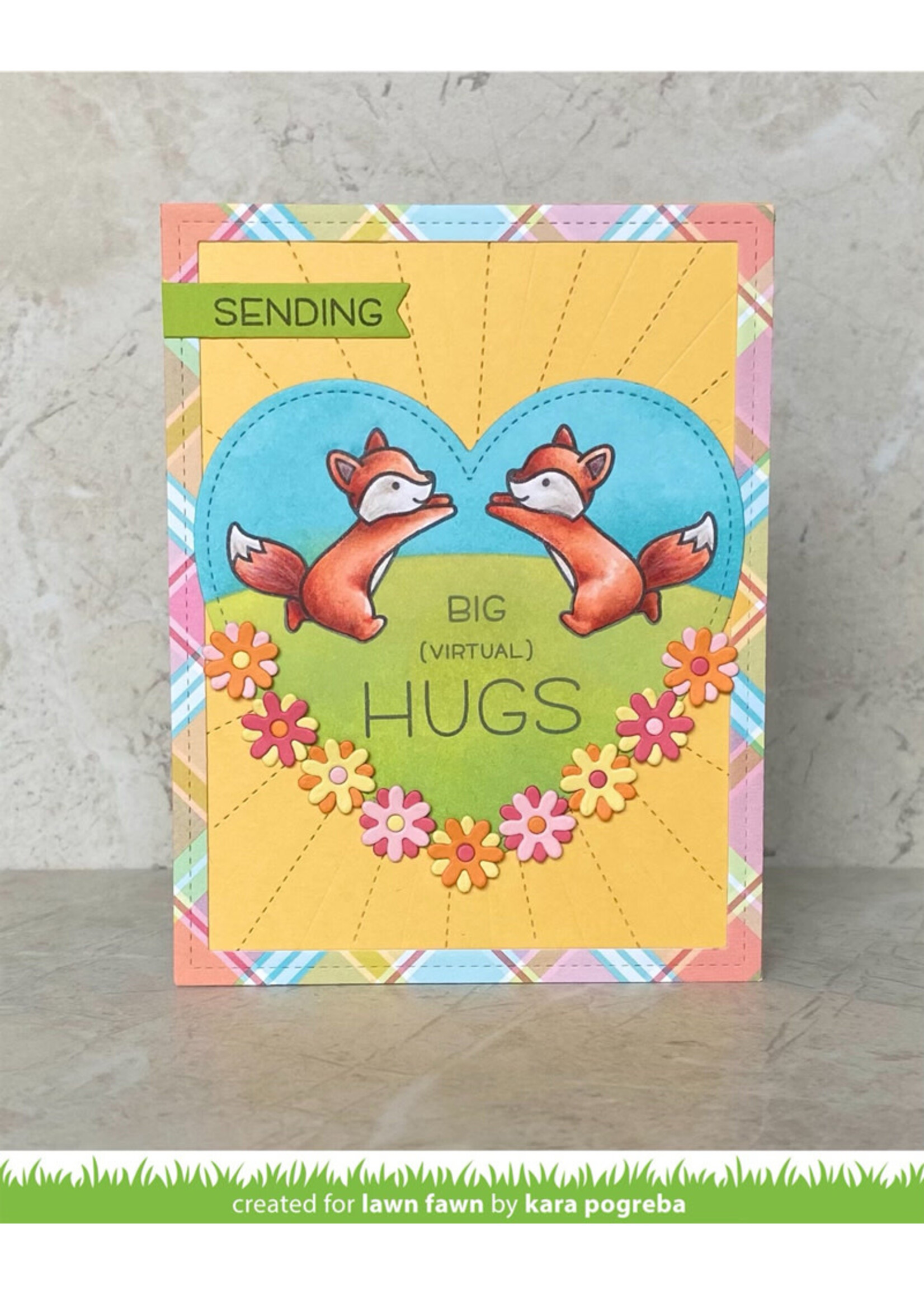 Lawn Fawn butterfly kisses flip-flop stamp