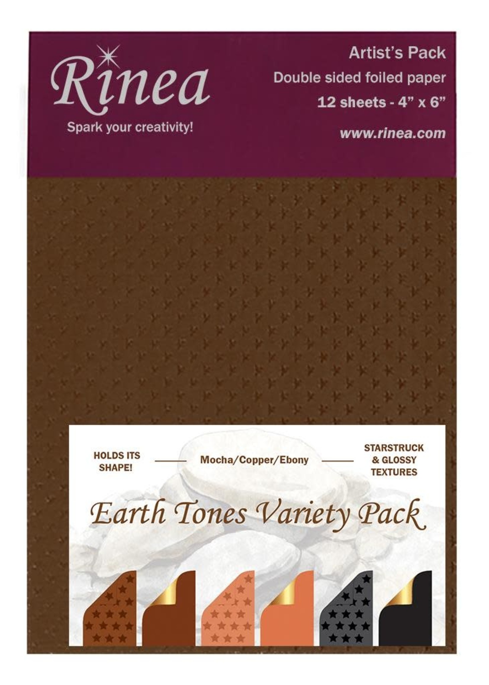 Rinea EARTH FOILED PAPER VARIETY ARTIST'S PACK