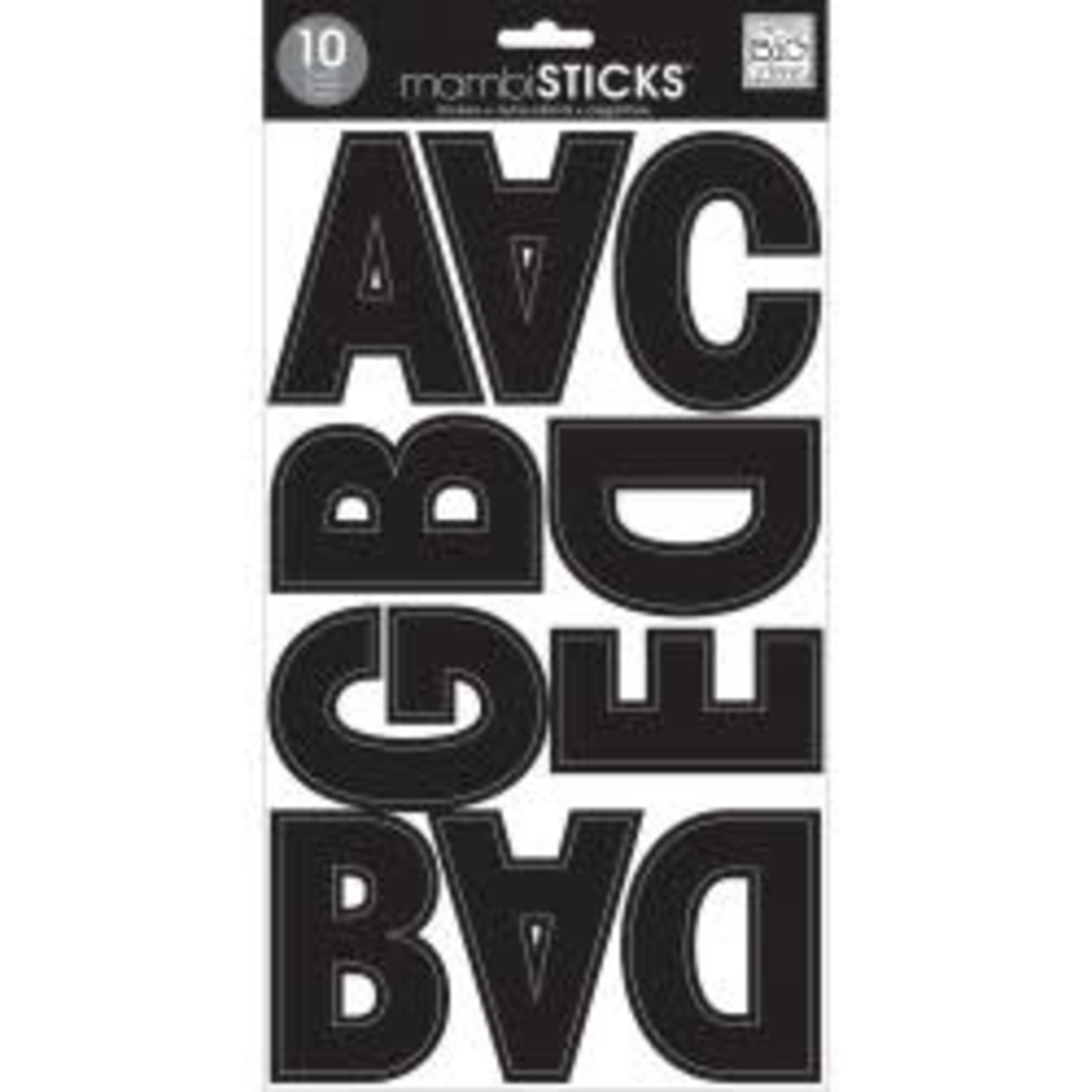 me & my big ideas Abc Large Stickers: Black